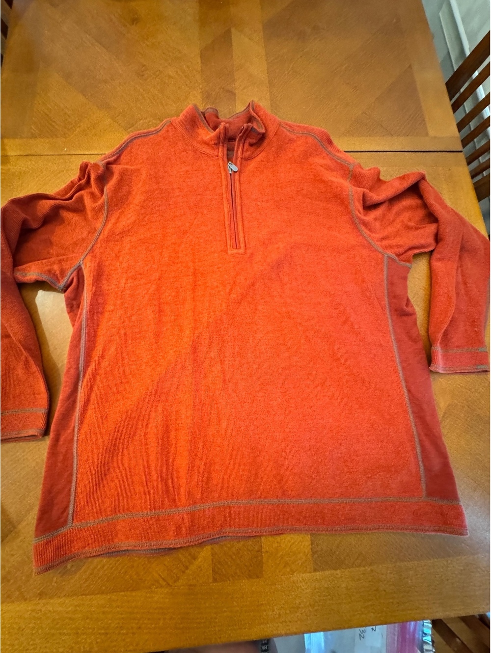 Tommy Bahama Jeans Men's Orange 1/4 Zip Pullover Sweater XXL 733